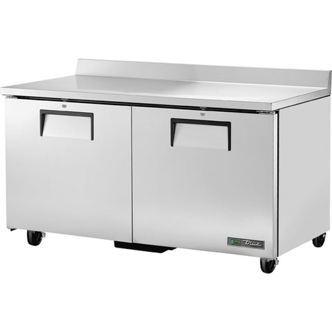 True Manufacturing TWT-60F-HC 60 3/8" Two-Door Worktop Freezer with Hydrocarbon Refrigerant