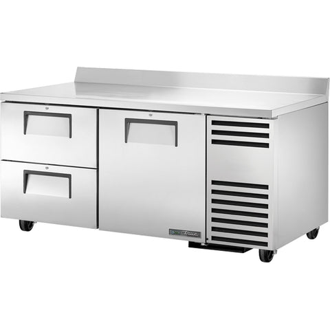 True Manufacturing TWT-67D-2-HC Deep Work Top Refrigerator, 2-Section with Drawers