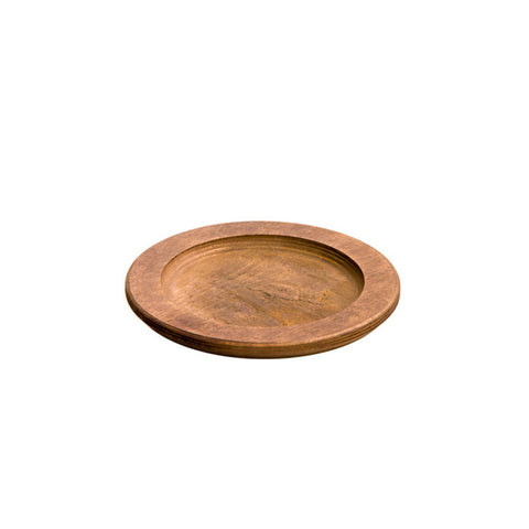 Lodge U3RP 8" Round Walnut Wood Underliner for Cast Iron Servers