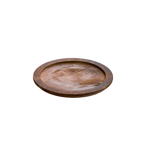 Lodge U3RP 8" Round Walnut Wood Underliner for Cast Iron Servers