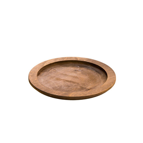 Lodge Manufacturing U5RP 9.5 Inch Round Wood Underliner with Walnut Finish