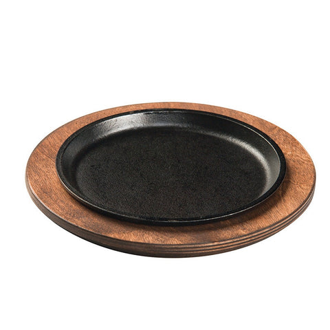 Lodge U7RP 11-1/4" Round Wood Underliner with Walnut Stain