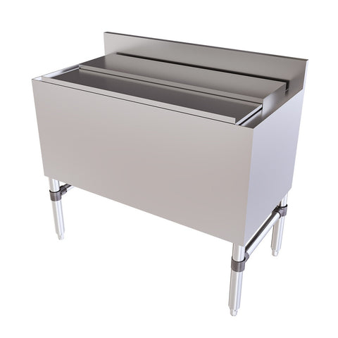 BK Resources UB4-18-IBCP36-7 36" Underbar Insulated Ice Bin with 7-Circuit Cold Plate