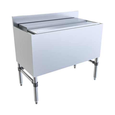 BK Resources UB4-18-IBCP36-8 36" x 18" Underbar Insulated Ice Bin with 8-Circuit Cold Plate and Lid