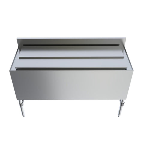 BK Resources UB4-18-IBCP48-8 48" x 18" Underbar Insulated Ice Bin with 8-Circuit Cold Plate
