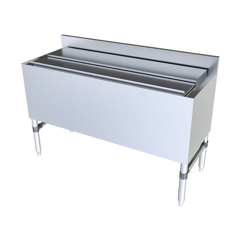 BK Resources UB4-18-IBCP48-8 48" x 18" Underbar Insulated Ice Bin with 8-Circuit Cold Plate