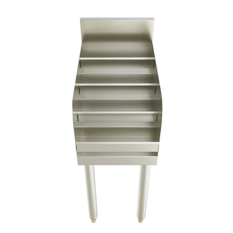 BK Resources UB4-18-LD18 Underbar Liquor Bottle Display Unit, 4-Step, 18"W