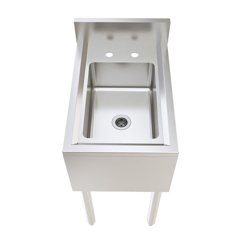 BK Resources UB4-21-1014HSS Underbar Dump Sink, 1 Compartment, No Drainboard