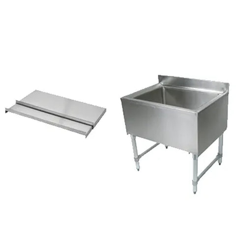 John Boos UBIB-1824-X 24" Insulated Underbar Ice Bin / Cocktail Unit with Sliding Lid