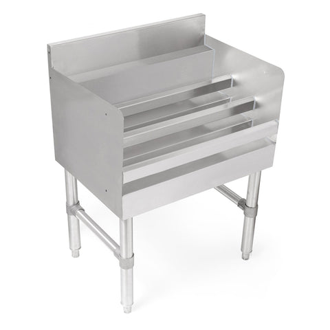 John Boos UBLD-1824-X 3-Step Slim-Line Underbar Liquor Display Unit, 24"W x 18"D x 32-1/2"H, Stainless Steel