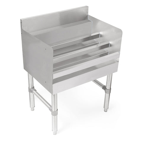 John Boos UBLD-1824-X 3-Step Slim-Line Underbar Liquor Display Unit, 24"W x 18"D x 32-1/2"H, Stainless Steel