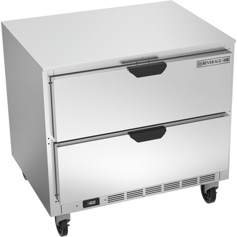 Beverage-Air UCFD36AHC-2 36" Undercounter Two Drawer Freezer