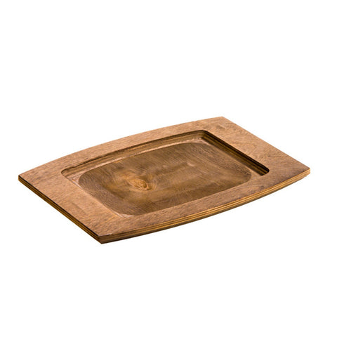 Lodge Cast Iron UCPU Rectangular Wood Underliner, Walnut Stain