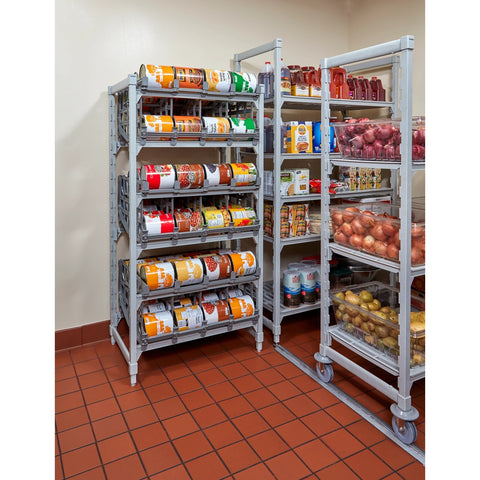 Cambro UCR10R8580 Camshelving Single #10 Can Rack - Brushed Graphite
