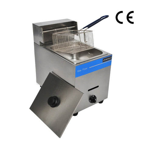Uniworld UGF-71H Countertop Propane Gas Fryer, 10-Liter, 25,000 BTU