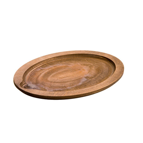 Lodge UOPB1 Oval Chili Pepper Red Wood Underliner for Cast Iron Serving Griddles