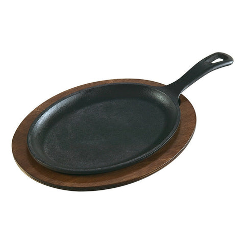 Lodge UOPB1 Oval Chili Pepper Red Wood Underliner for Cast Iron Serving Griddles