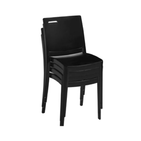 Grosfillex US563017 Metro Stacking Side Chair, Black