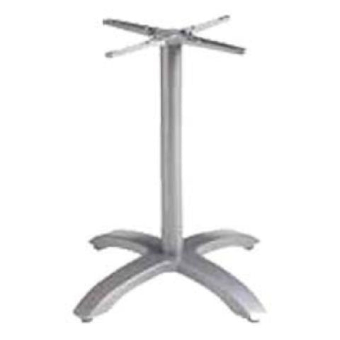 Grosfillex US740009 Eco-Fix Central Base 26" x 26" Aluminum Table Base for Indoor/Outdoor Use