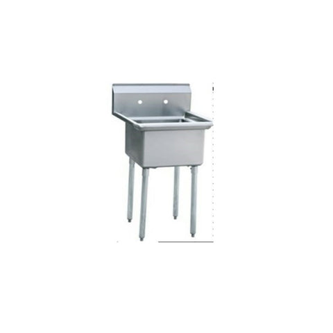 US Refrigeration USS1C242414 24x24 1-Compartment Sink, No Drain Board