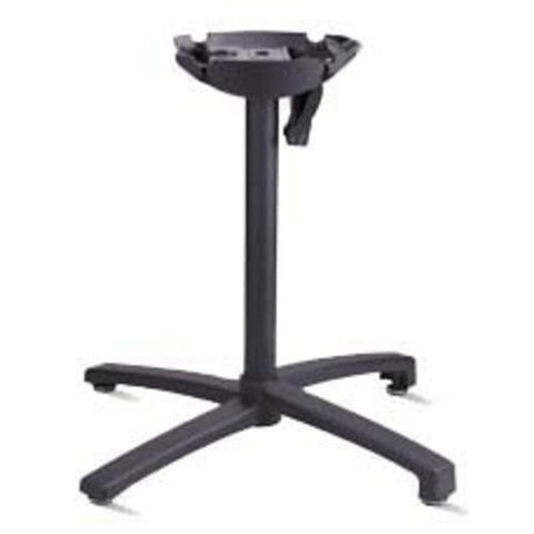 Grosfillex USX1W017 X-One Tilt Top Folding Table Base, Large, 22" x 22" Base Spread, Black