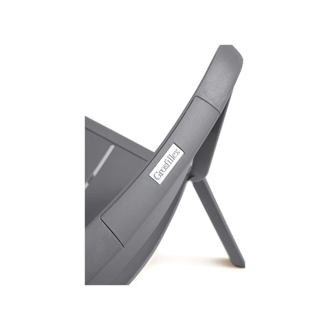 Grosfillex UT110002 Cannes Stacking Side Chair, Charcoal