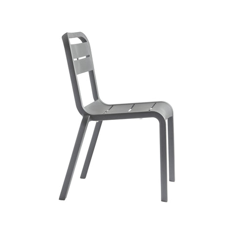 Grosfillex UT110002 Cannes Stacking Side Chair, Charcoal