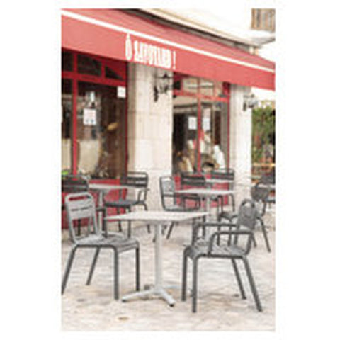 Grosfillex UT115002 Cannes Stacking Armchair, Indoor/Outdoor, Charcoal