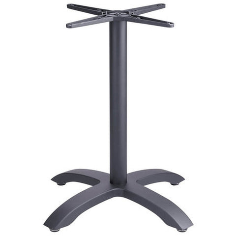 Grosfillex UT740017 Eco-Fix Aluminum Cross Table Base, Black