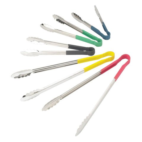 Winco UTPH-16B 16" Heavy-Duty Utility Tongs with Blue Polypropylene Handle