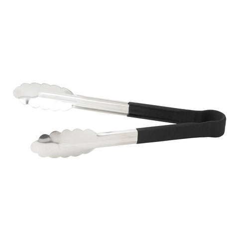 Winco UTPH-9K 9-Inch Heavy-Duty Utility Tongs with Black Polypropylene Handle