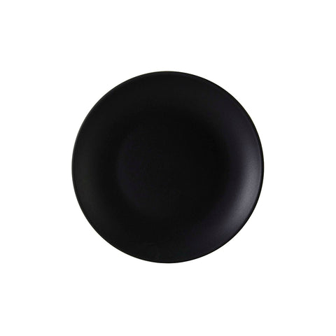 Tuxton China VBA-080 TuxTrendz Zion Matte Black 8" Coupe China Plate