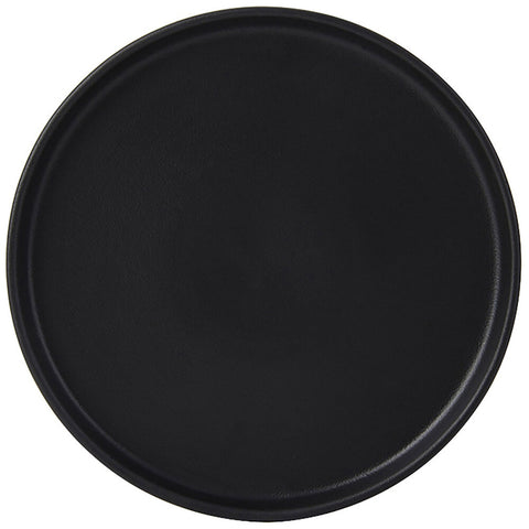 Tuxton China VBAS082 TuxTrendz Zion Matte Black 8-1/4" Straight-Sided China Plate