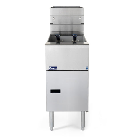 Pitco VF-35S Solstice 35 lb Natural Gas Floor Fryer, 70,000 BTU