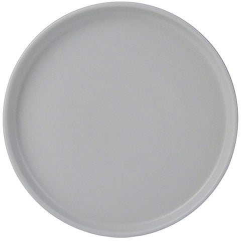 Tuxton China VGAS064 TuxTrendz Zion Matte Gray 6 1/2" Straight-Sided China Plate
