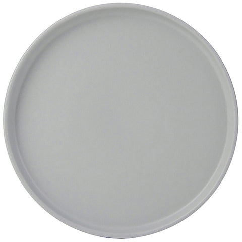 Tuxton China VGAS082 TuxTrendz Zion Matte Gray 8 1/4" Straight-Sided China Plate