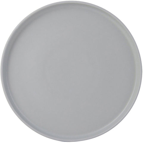 Tuxton China VGAS106 TuxTrendz Zion Matte Gray 10 3/4" Straight-Sided China Plate