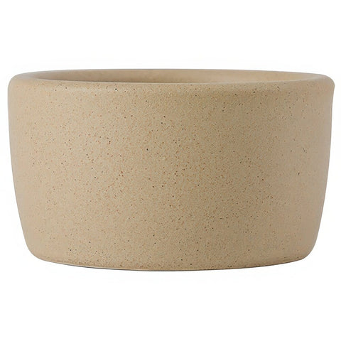Tuxton China VYX-0203 TuxTrendz Zion Matte Beige 2 oz. China Pipkin Ramekin