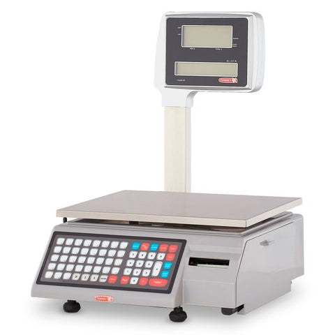 Torrey W-LABEL40L Stainless Steel Price Computing Labeling Scale with Turret, 40 lb x 0.01 lb