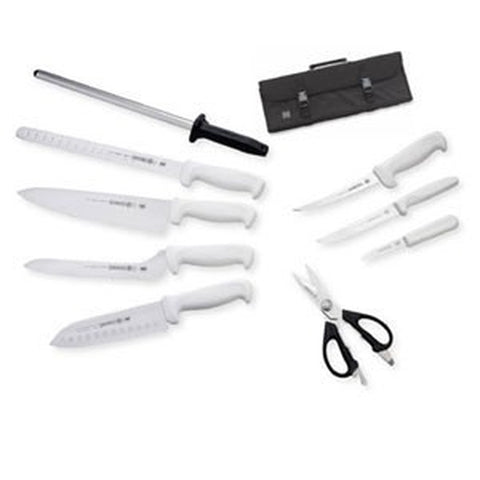 Mundial W56-984 10-Piece Chef's Knife Set with White Handles