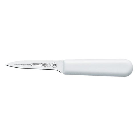 Mundial W5601-3 1/4 White Handled 3-1/4" Chef Style Paring Knife