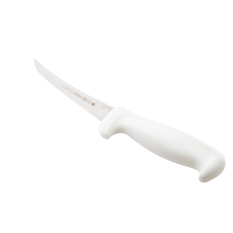 Mundial W5607-6 6" Curved Semi-Stiff Boning Knife, White Polypropylene Handle
