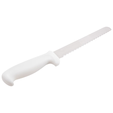 Mundial W5627-8E 8-Inch Serrated Edge Carving and Slicing Knife, White Handle
