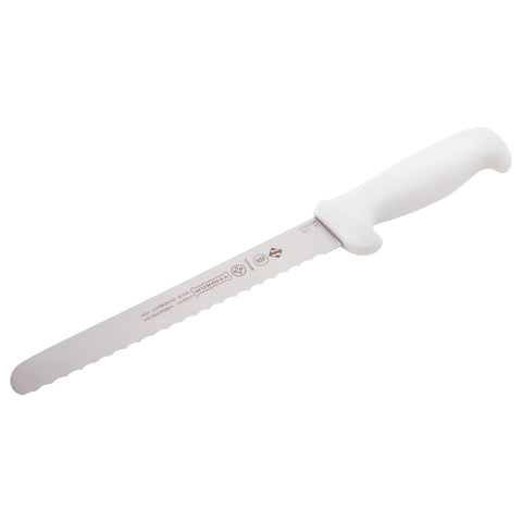 Mundial W5627-8E 8-Inch Serrated Edge Carving and Slicing Knife, White Handle