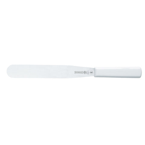Mundial W5650-8F Baker's Icing Spatula, 8-Inch Stainless Steel Blade with White Polypropylene Handle