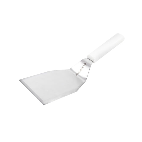 Mundial W5687 Steak and Hamburger Turner, 5x4 Inch Stainless Steel Blade with White Polypropylene Handle