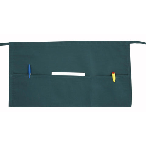 Winco WA-1221G Signature Chef Green 3-Pocket Waist Apron