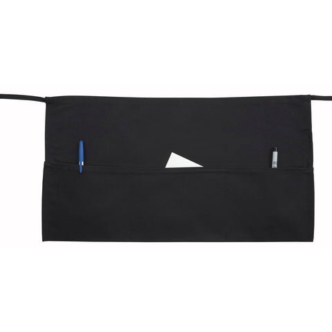 Winco WA-1221R 3-Pocket Waist Apron, Burgundy