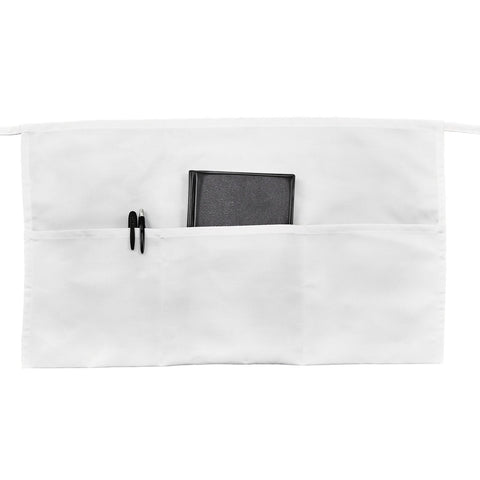 Winco WA-1221W 3-Pocket White Waist Apron