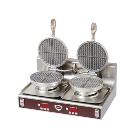 Wells WB-2E Double Round Waffle Baker with Digital Controls